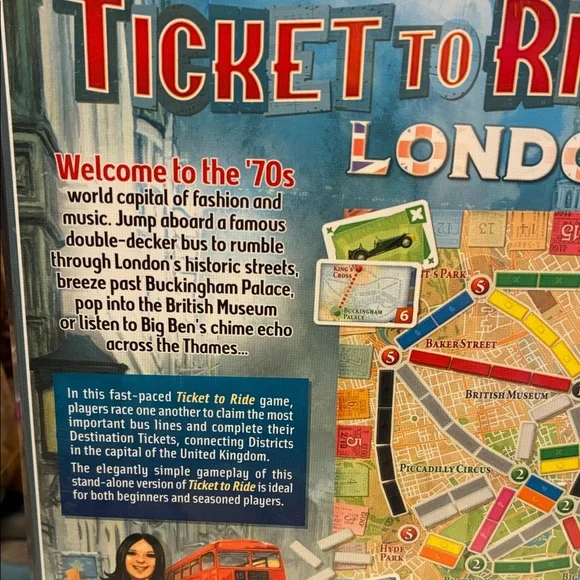 Days of Wonder Ticket to Ride London Board Game Beatles, Fashion 70’s NIB sealed - Picture 3 of 6